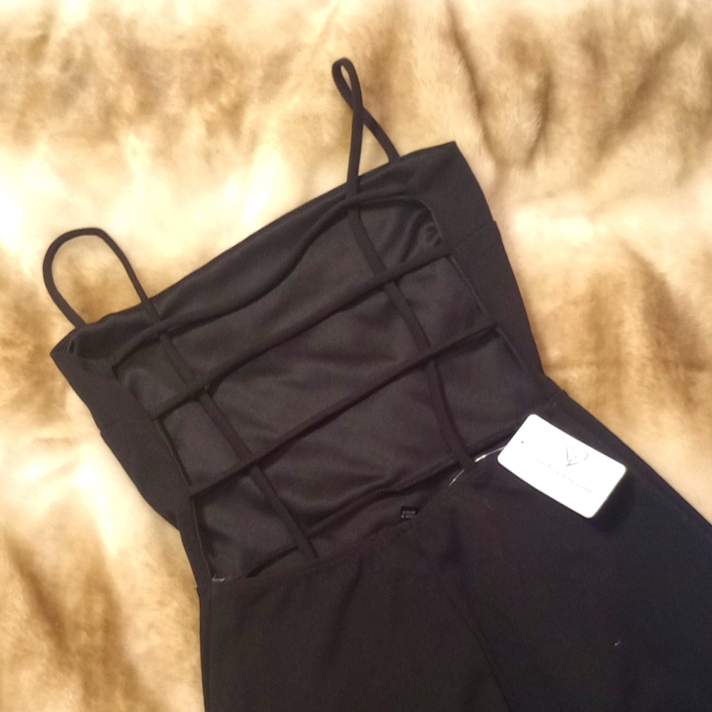 Windsor black dress, strappy back,sexy stretch- XS NWT